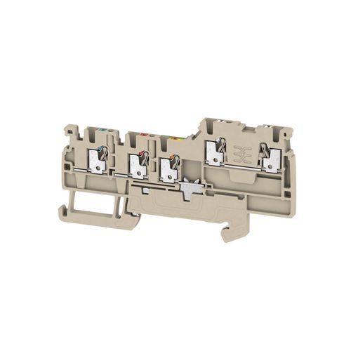 Initiator/actuator terminal, PUSH IN, 1.5 mm², 250 V, 13.5 A, Number of connections: 5, dark beige Weidmuller 1992230000 04050118377439