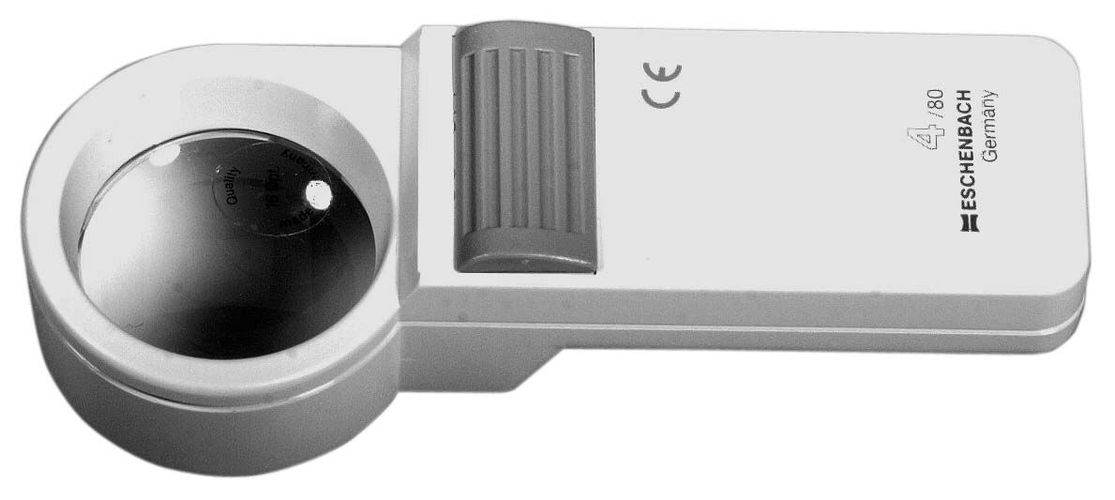 Hand magnifier with light, 7 x magnification 2-295