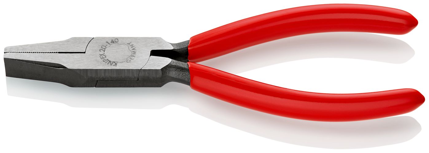 KNIPEX 20 01 140 Flat Nose Pliers plastic coated black atramentized 140 mm 20 01 140