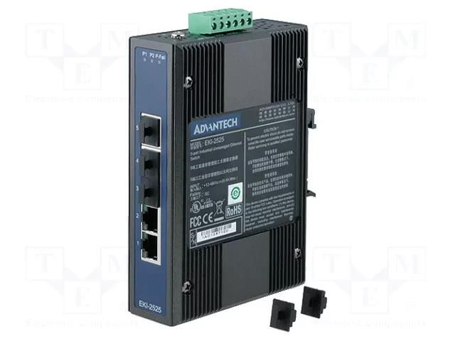 Switch Ethernet; unmanaged; Number of ports: 5; 12÷48VDC; RJ45 ADVANTECH EKI-2525-AE