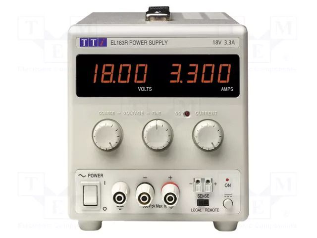 Power supply: laboratory; single-channel,linear; 0÷18VDC; 0÷3.3A AIM-TTI EL183R