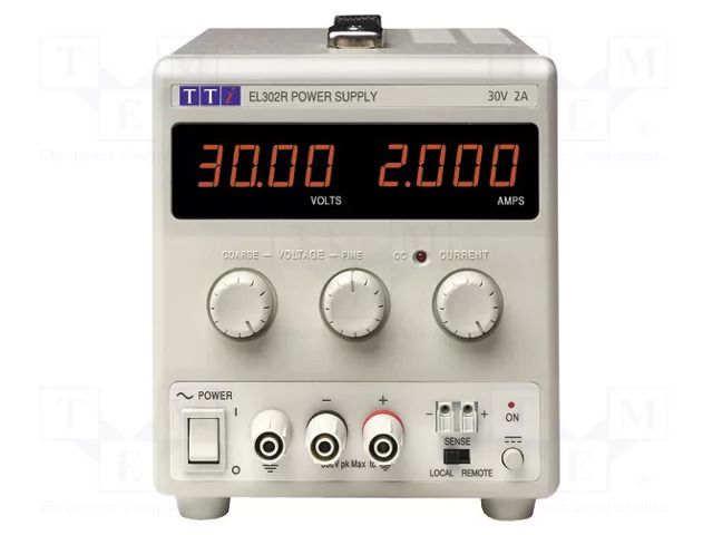Power supply: laboratory; single-channel,linear; 0÷30VDC; 0÷2A AIM-TTI EL302R
