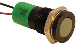 INDIC FLUSH BLACK GREEN 12VDC,IP67 Q14F3BXXG12E
