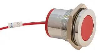 INDIC FLUSH CHROME RED 12VDC,IP67 Q22F7CXXR12E