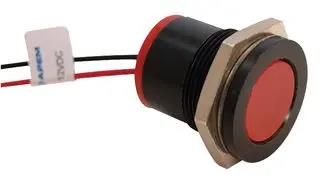 INDIC FLUSH BLACK RED 24VDC,IP67 Q22F7BXXR24E