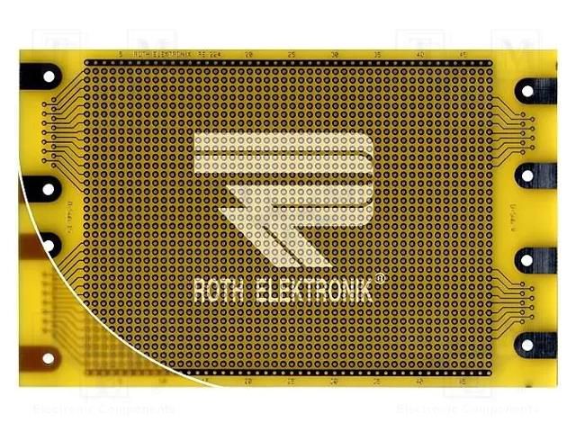 Board: universal; eurocard,single sided,prototyping; W: 100mm ROTH ELEKTRONIK GMBH RE224-LF