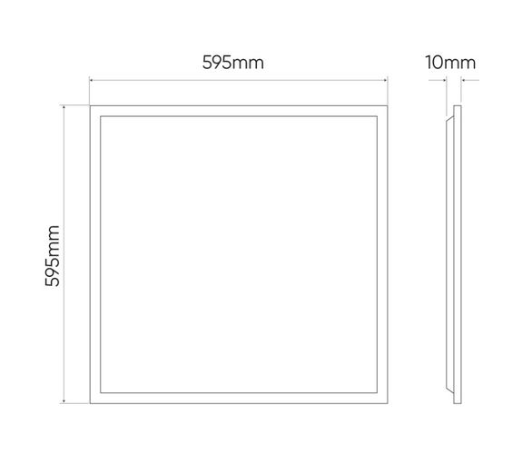 LED panel 40W, 60x60cm, 4400lm, 110lm/W, 4000K, UGR <19, LED line PRIME 202474