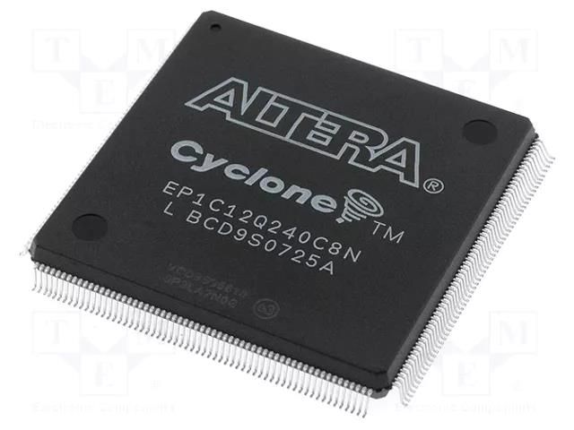 IC: FPGA; SMD; QFP240; Number of macrocells: 12k; I/O: 173; 275MHz INTEL EP1C12Q240C8N