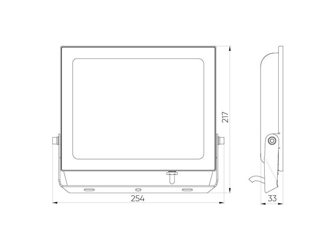 Lauko šviestuvas LED 100W neutraliai balta 230Vac, 10000lm, IP65, juodas, LUMINO, LED LINE 203327 5905378203327