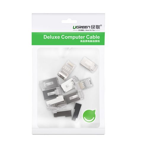 Network Modular Plug RJ45 (8P8C) CAT6 STP for Solid and Stranded Cable (10 pcs) UGREEN/20333 6957303823338