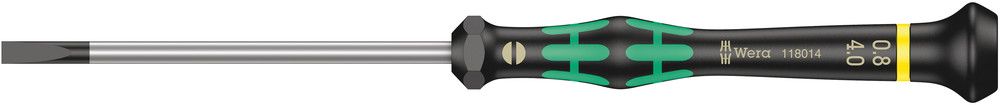 2035 Screwdriver for slotted screws for electronic applications, 0.80x4.0x80, Wera 05118014001