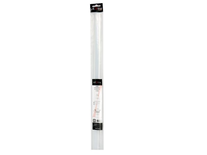 LED profilio komplektas, 3m, įleidžiamas, anoduotas, su baltu dangteliu ir aklėmis 218086 5905378218086