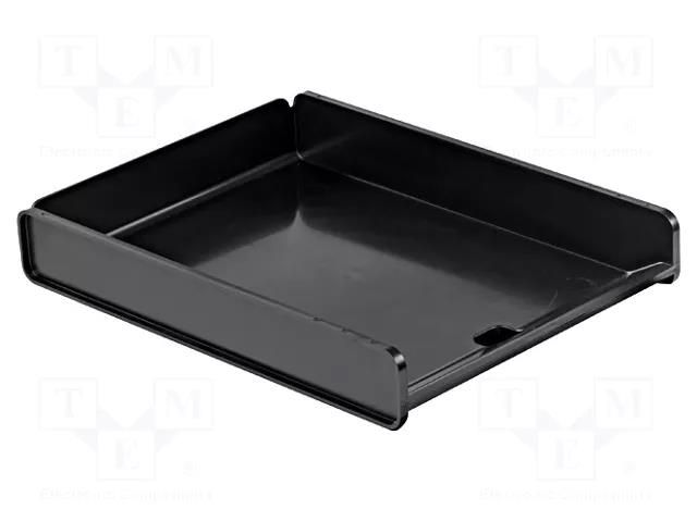 Bin; ESD; 245x341x43mm; 258x343x53mm; polypropylene; black EUROSTAT GROUP ERS-410940005
