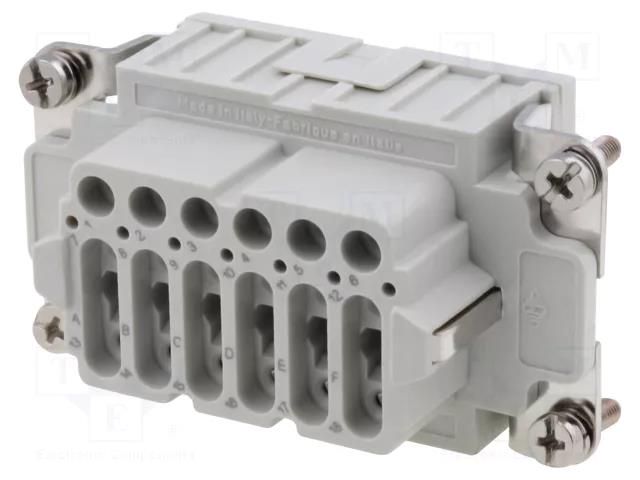 Connector: HDC; female; CDS; PIN: 18; 10A; 400V; 18+PE; size 57.27 ILME CDSF18