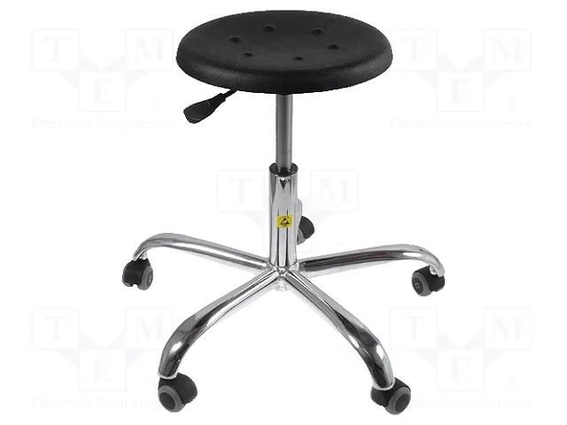 Stool; ESD; Seat dim: Ø345mm; 510÷695mm; max120kg; Rsurf: 0.1÷1MΩ RT WORK ESD-STOOL02
