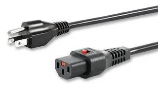 LEAD, LOCKING, US PLUG, 183CM, BLK 812502-SF