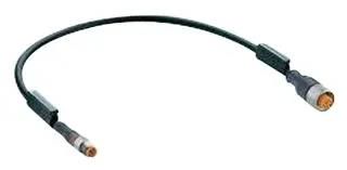 LEAD, PUR, M8, PLUG - SKT, 3P,1M RSMV 3-RKMV 3-224/1M