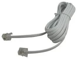 CABLE, RJ11-RJ11 (6P4C), WHITE, 3M MP009285