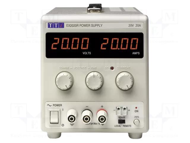 Power supply: laboratory; switching,single-channel; 0÷20VDC AIM-TTI EX2020R