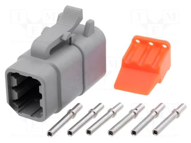 Connector: wire-wire; plug; female; ATM; PIN: 6; IP67; for cable AMPHENOL ATM06-6S-KIT01