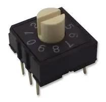 SWITCH, ROTARY, THT, 10X10, 10 POS, 3X3 MCRH3MAF-10R-V-B