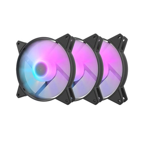 Computer Fan Set Darkflash C6,  RGB, 3in1 120x120 (black), Darkflash C6 3in1 Black