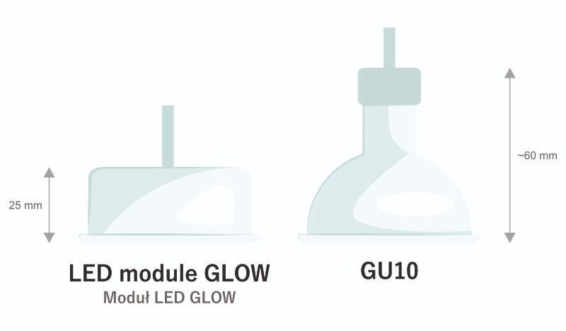 LED lemputė GLOW 230V AC 6.5W 3000K 21-2200-38 5904405931479