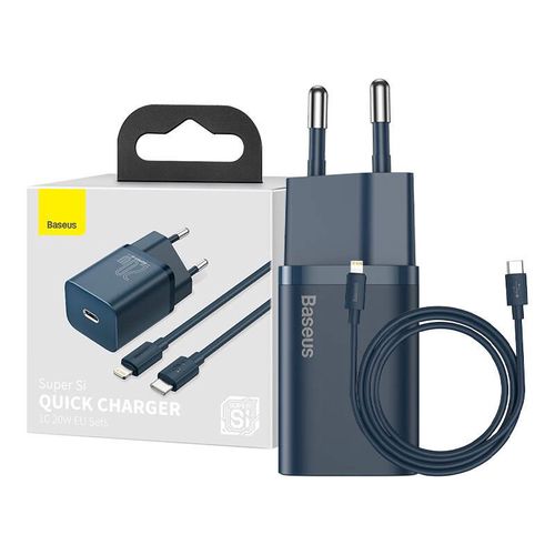 Baseus Super Si Quick Charger 1C 20W with USB-C cable for Lightning 1m (blue), Baseus TZCCSUP-B03