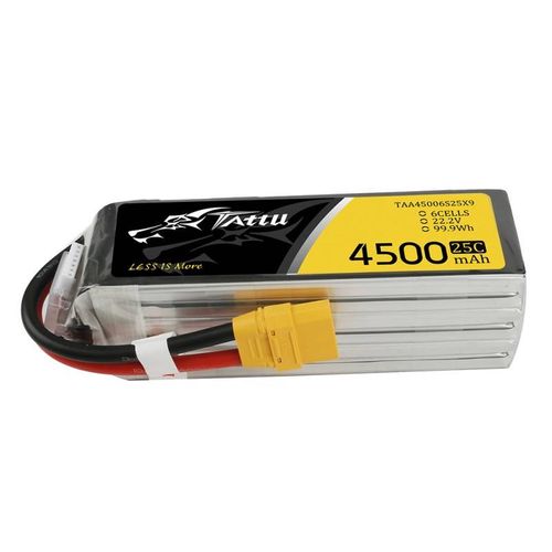 Tattu 4500mAh 22.2V 25C 6S1P XT90 battery, Tattu TAA45006S25X9
