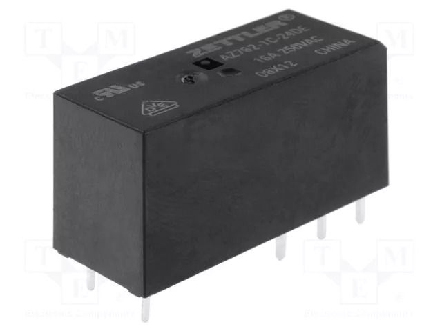 Relay: electromagnetic; SPDT; Ucoil: 24VDC; 16A; 16A/250VAC; AZ762 ZETTLER AZ762-1C-24DE