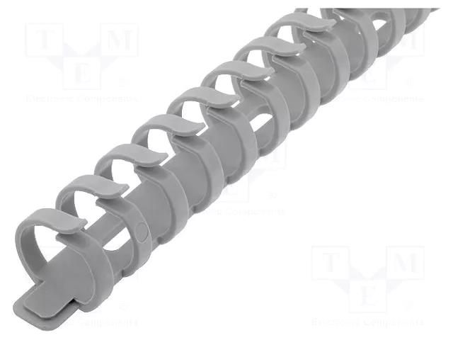 Wiring duct; grey; polyamide; UL94V-2; L: 0.5m; Dim: 20x14.4mm KSS WIRING FD-20