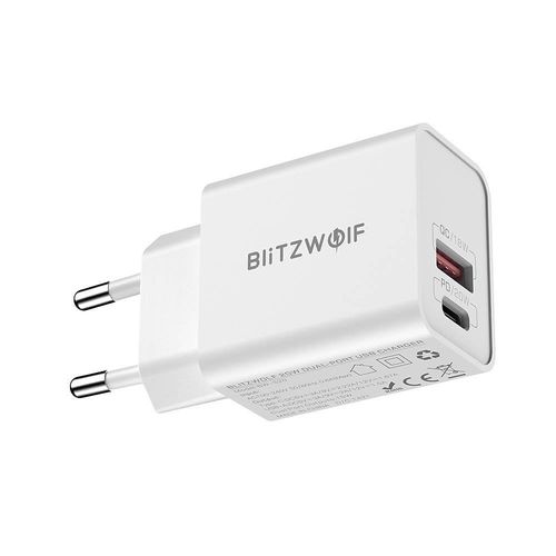 Wall Charger Blitzwolf BW-S20, USB, USB-C, 20W (white), BlitzWolf BW-S20