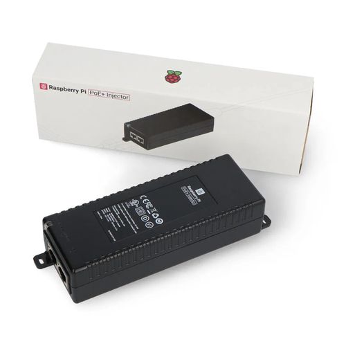 Raspberry Pi PoE+ Injector - official PoE power supply - RJ45 - with IEC socket - 30W - for Raspberry Pi - black RPI-26288 5056561805221