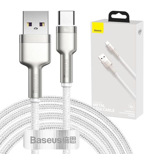 USB cable for USB-C Baseus Cafule, 66W, 2m (white), Baseus CAKF000202