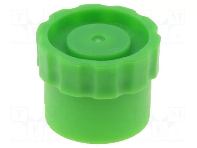 Syringe plug; 30/55ml; green; for syringes; silicone free; QuantX FISNAR FIS-ENDQX-FLAT