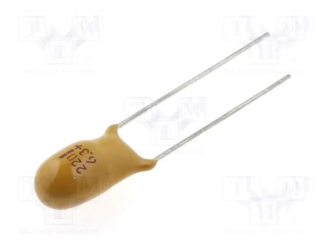 Capacitor: tantalum; 220uF; 6.3VDC; THT; ±20%; -55÷85°C; 5.08mm SR PASSIVES TC-220/6.3