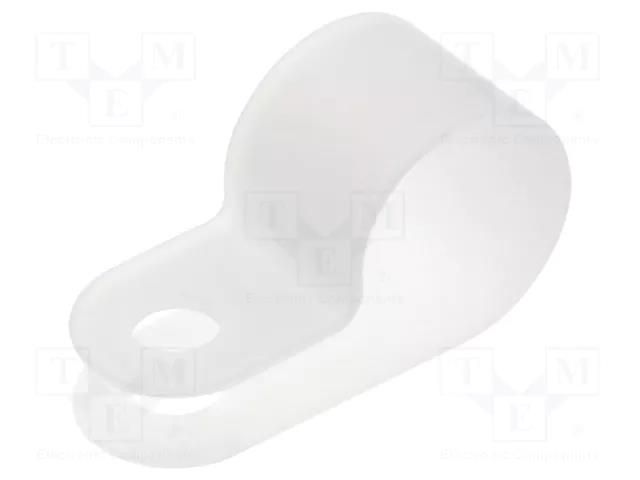 Fixing clamp; Cable P-clips; ØBundle : 11mm; polyamide; natural FIX&FASTEN FIX-CC-18