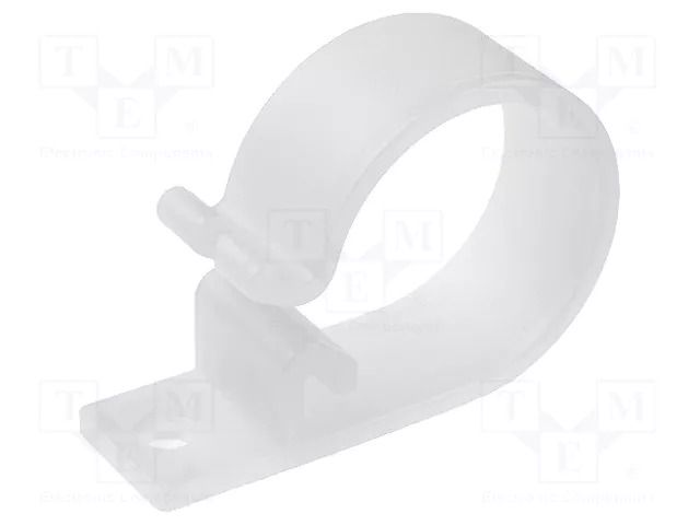 Fixing clamp; 21mm; polyamide; natural; Cable P-clips FIX&FASTEN FIX-CCB-3