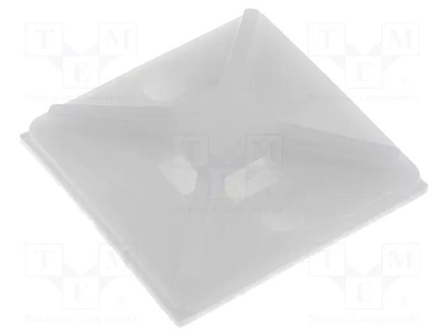 Holder; screw,self-adhesive; polyamide; UL94V-2; natural; A: 28mm FIX&FASTEN FIX-CM-28S
