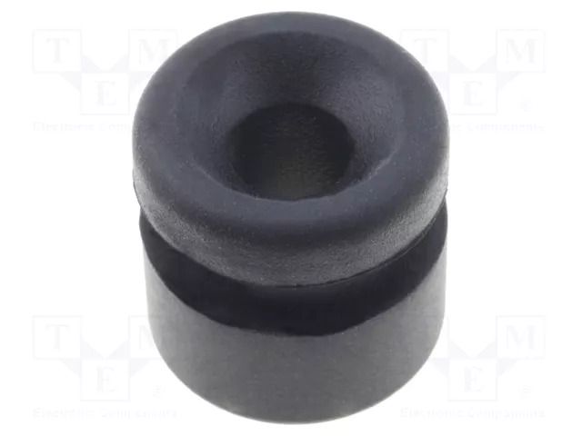 Grommet; Ømount.hole: 14.7mm; Øhole: 7mm; rubber; black FIX&FASTEN FIX-GR-16