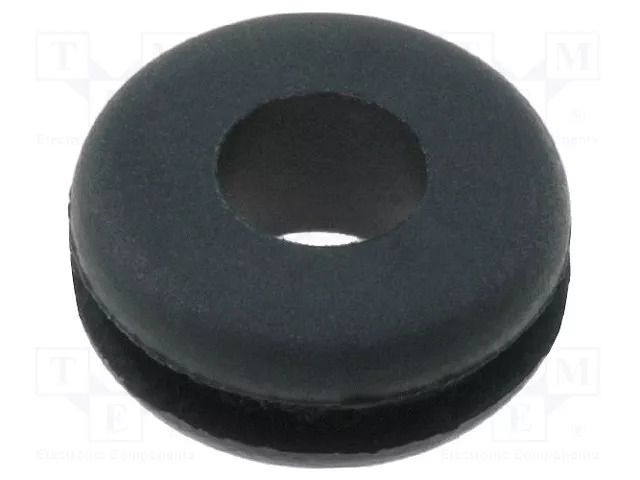 Grommet; Ømount.hole: 8mm; Øhole: 4.5mm; rubber; black FIX&FASTEN FIX-GR-2