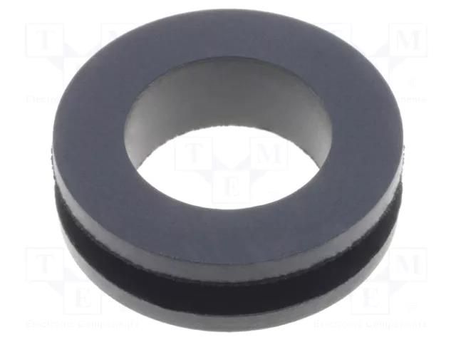 Grommet; Ømount.hole: 17.5mm; Øhole: 14mm; rubber; black FIX&FASTEN FIX-GR-40