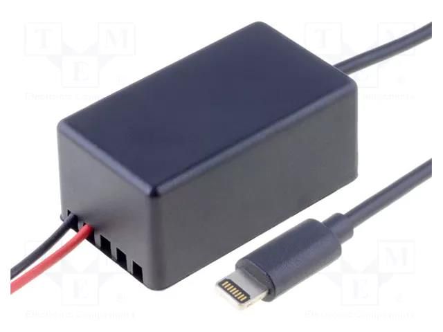 USB power supply; Apple Lightning plug; Sup.volt: 12÷24VDC; 0.9m PER.PIC. C0008