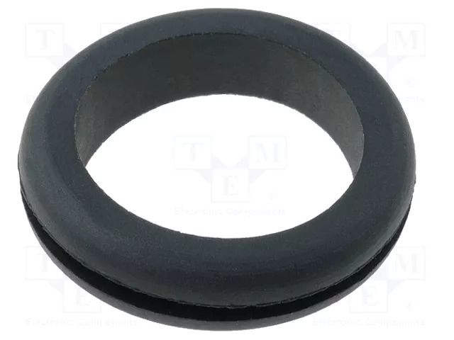Grommet; Ømount.hole: 19.5mm; Øhole: 18mm; rubber; black FIX&FASTEN FIX-GR-6A