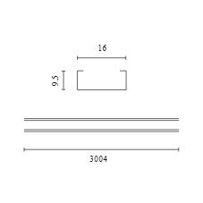 LED profilio komplektas, 3m, paviršinis, baltas, su baltu dangteliu, laikikliais ir aklėmis 218031 5905378218031