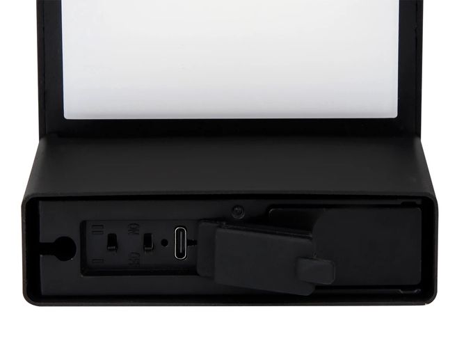 Lauko šviestuvas su saulės panele ir judesio jutikliu SUNTIS, įsmeigiamas, 220lm, 3000K, 2Ah, IP54, USB-C 218123 5905378218123