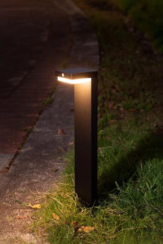 Lauko šviestuvas su saulės panele ir judesio jutikliu SUNTIS, įsmeigiamas, 220lm, 3000K, 2Ah, IP54, USB-C 218123 5905378218123