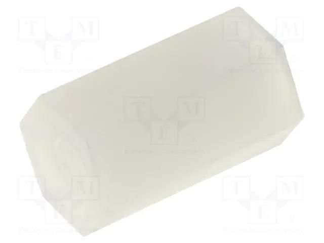 Screwed spacer sleeve; hexagonal; polyamide; M2; L: 8mm FIX&FASTEN FIX-HP2-8