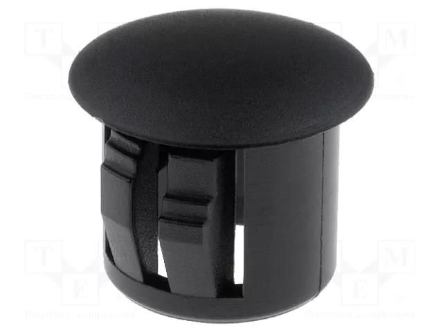 Stopper; H: 10.1mm; Flange dia: 11.9mm; Wall thick: 3.3mm; black FIX&FASTEN FIX-M09