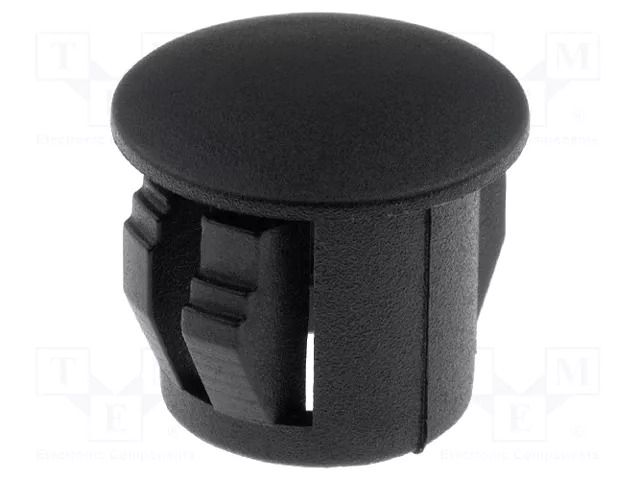 Stopper; H: 10.1mm; Flange dia: 11.5mm; Wall thick: 3.3mm; black FIX&FASTEN FIX-M09A